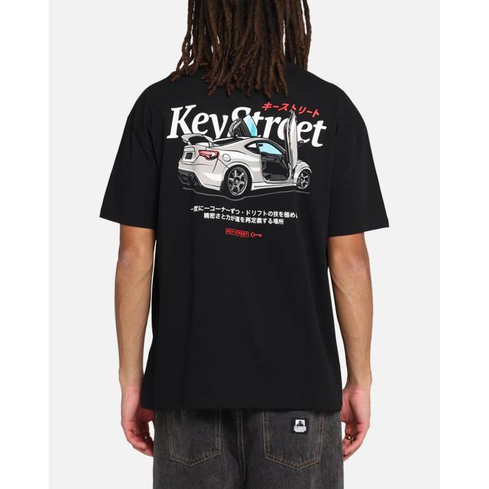 Key Street 【 Control And Chaos T-Shirt Mens Black 】 プルオーバー メンズ 黒いこと 黒いこと