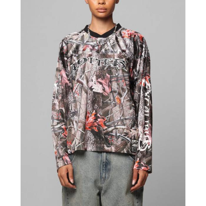 Loiter 【 Long Sleeve Training Jersey Real Treet Camo Womens Real Tree Camo 】 Sleeve 捩り 形づくる プルオーバー レアル 間鴨柄 レディース レアル 間鴨柄