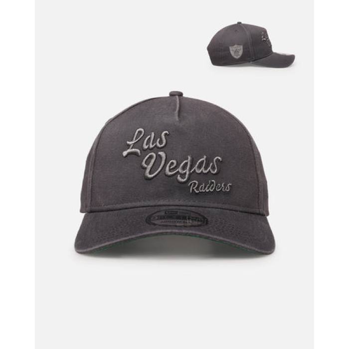 ニューエラ New Era 【 Las Vegas Raiders 'Script' 9Forty A-Frame Snapback Washed Mens Graphite 】 ベガス レイダース Snapback スナップバック バッグ メンズ
