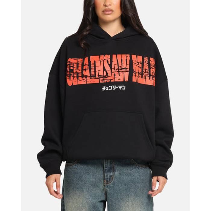 Goat Crew 【 X Chainsaw Man Premium Hoodie Womens Black 】 Premium 割り増し金 フーディー パーカー レディース 黒いこと 黒いこと