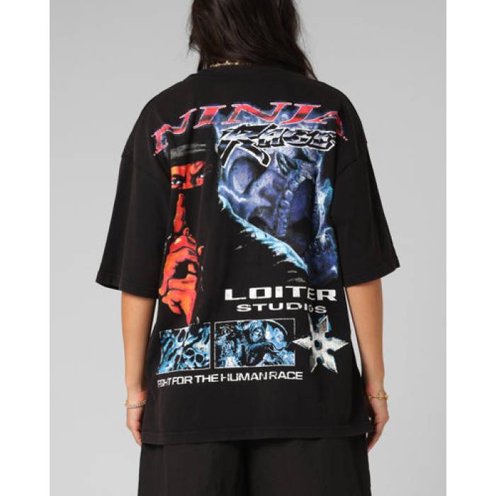 Loiter 【 Ninja Vintage T-Shirt Womens Vintage Black 】 vintage ビンテージ・ヴィンテージ Tシャツ レディース vintage ビンテージ・ヴィンテージ 黒色 ブラック