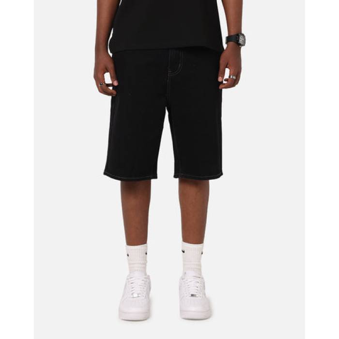 S Double 【 Denim Standard Shorts Mens Black Rinse 】 デニム standard スタンダード ショーツ メンズ 黒色 ブラック