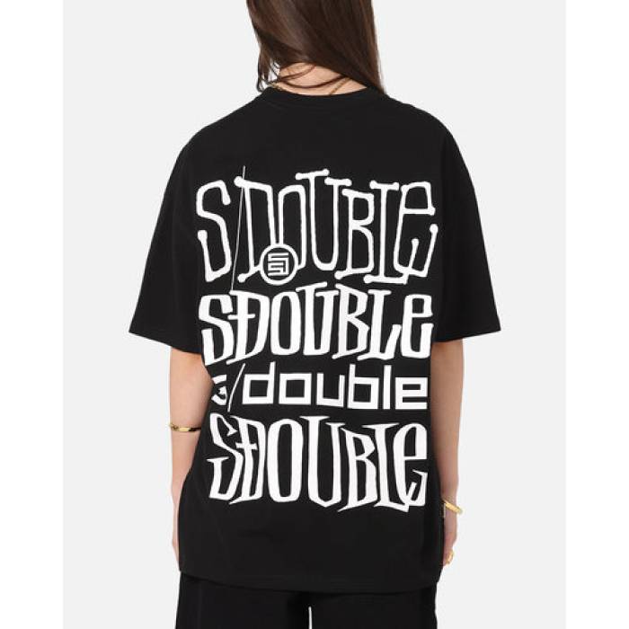 S Double 【 Logofest T-Shirt Womens Black 】 Tシャツ レディース 黒色 ブラック｜スニケス