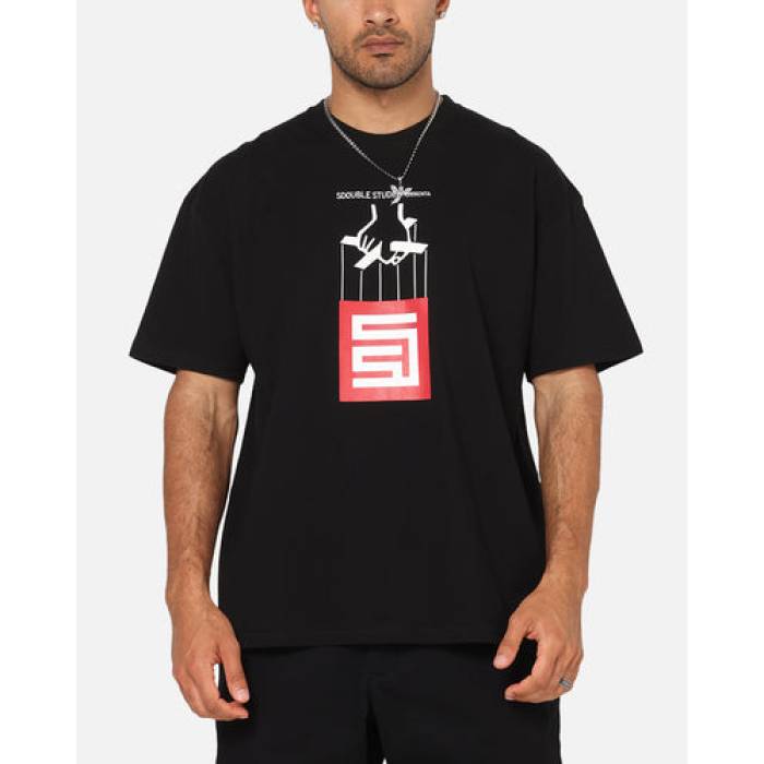 S Double 【 Godfather T-Shirt Mens Black 】 プルオーバー メンズ 黒いこと 黒いこと