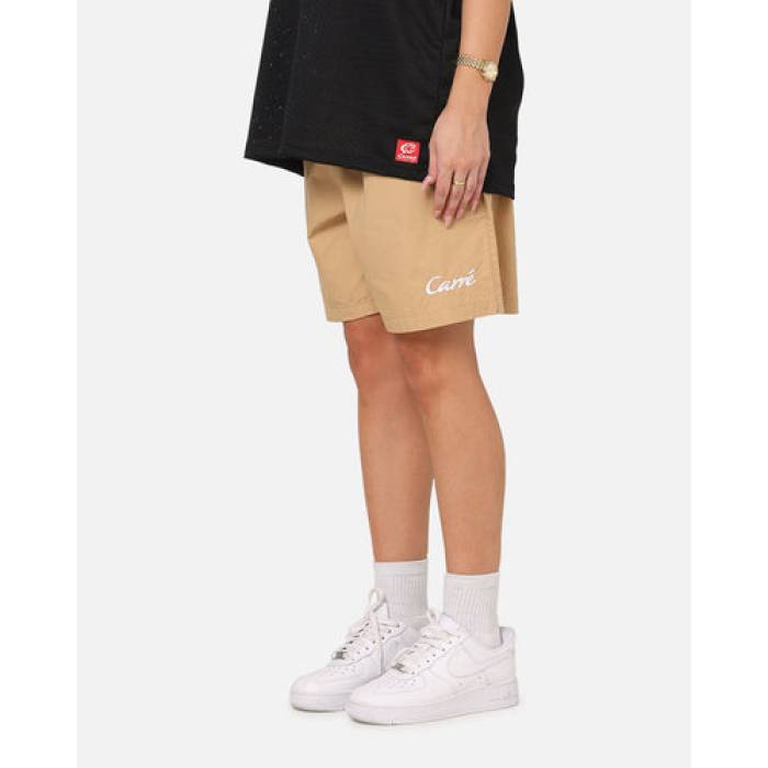 Carre 【 Da Script Beach Shorts Womens Tan 】 原作 さる股引き レディース