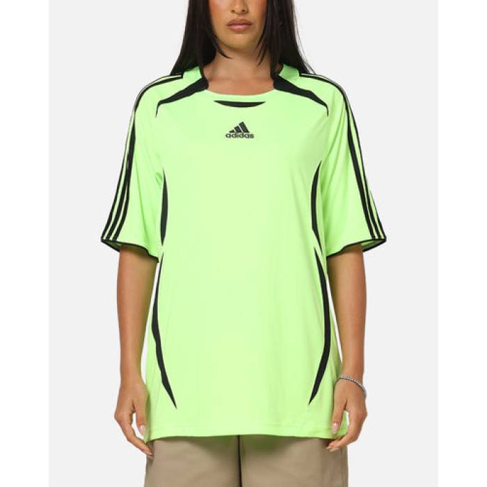 アディダス Adidas 【 Teamgeist T-Shirt Womens Green/Black 】 Tシャツ レディース green 緑・グリーン 黒色 ブラック