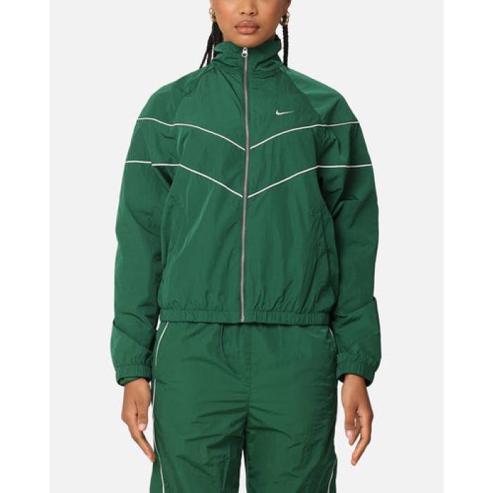ナイキ Nike 【 Sportswear Loose Uv Woven Full-Zip Jacket L Womens Gorge Green/Sai 】 Woven ウーブン フルジップ Jacket ジャケット レディース green 緑・グリーン