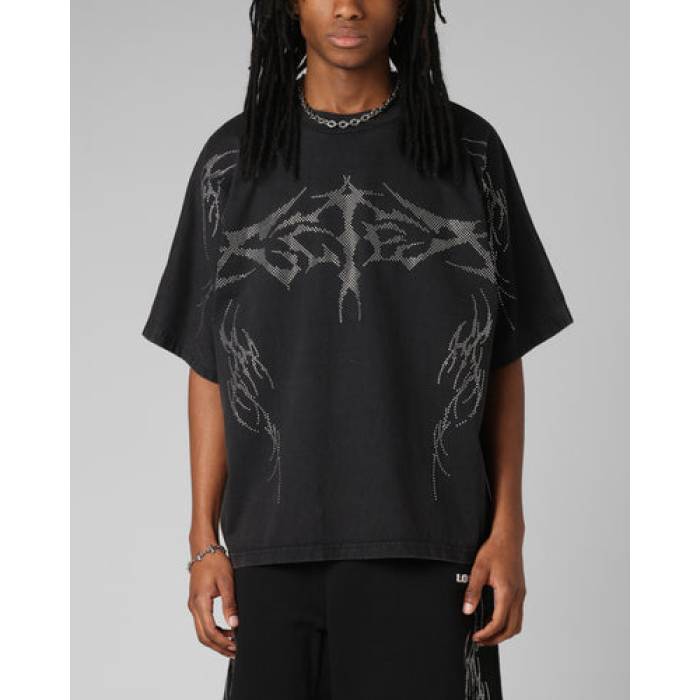 Loiter 【 Opaque Premium T-Shirt Mens Black 】 Premium 割り増し金 プルオーバー メンズ 黒いこと 黒いこと