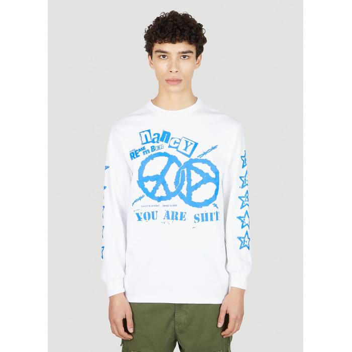 Nancy 【 World Peace Long Sleeve T-Shirt Men Wht 】 Sleeve スリーブ Tシャツ メンズ|スニケス