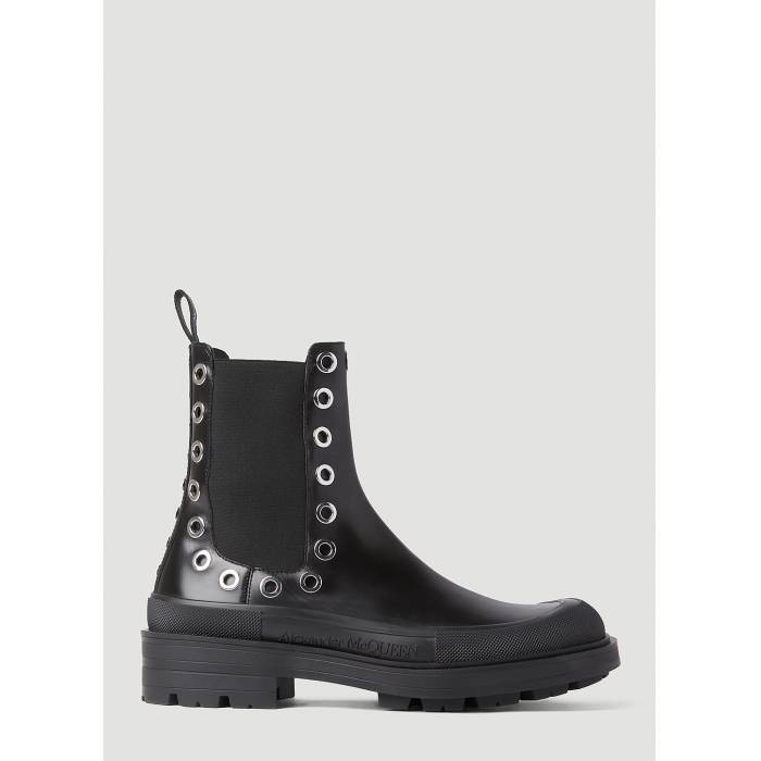 アレキサンダーマックイーン Alexander Mcqueen 【 Eyelet Boots Men Blk 】 ブーツ メンズ|スニケス