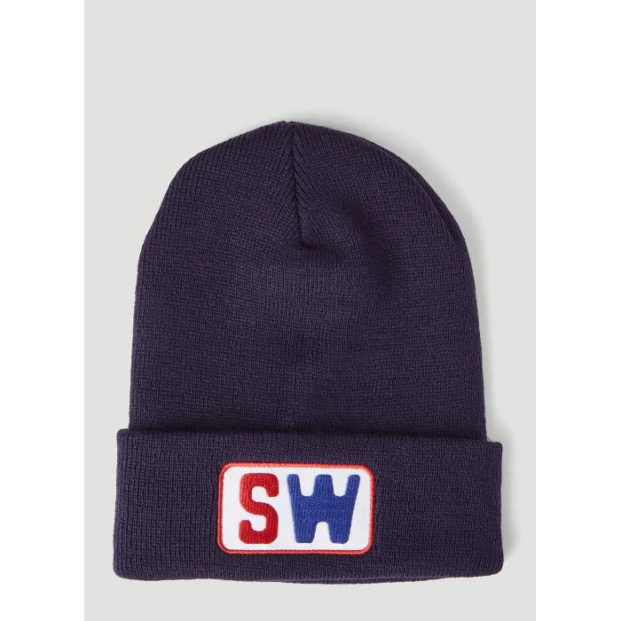 Saintwoods 【 Sw Beanie Hat Men Blu 】 旗がしら かぶり笠 メンズ