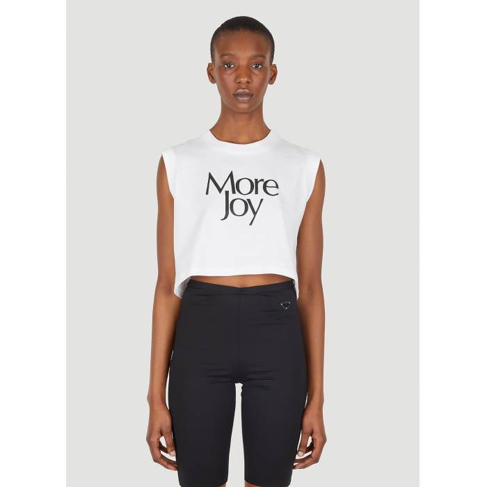 More Joy 【 Logo Print T-Shirt Women Wht 】 ロゴ Tシャツ レディース