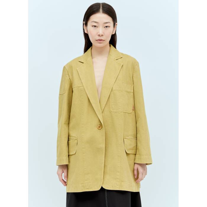 Max Mara 【 Oversized Canvas Blazer Women Yel 】 ブレイザー レディース