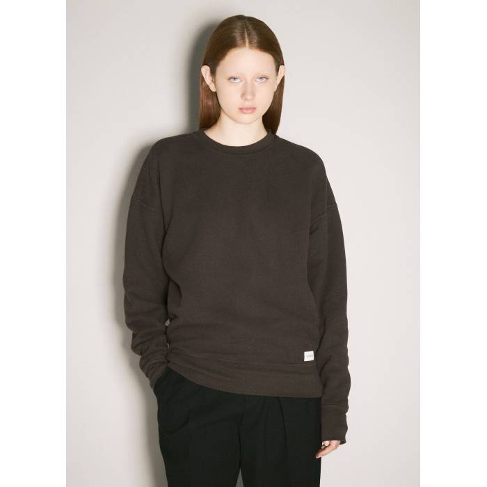 サンローラン Saint Laurent 【 Logo Patch Fleece Sweatshirt Women Blk 】 ロゴ フリース スウェット トレーナー レディース