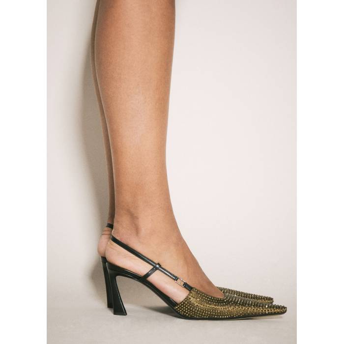 サンローラン Saint Laurent 【 Crystal-Embellished Pumps Women Grn 】 レディース