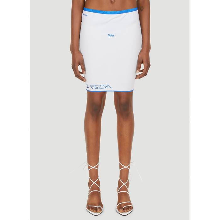 Di Petsa 【 Wet Script Skirt Women Wht 】 スクリプト レディース