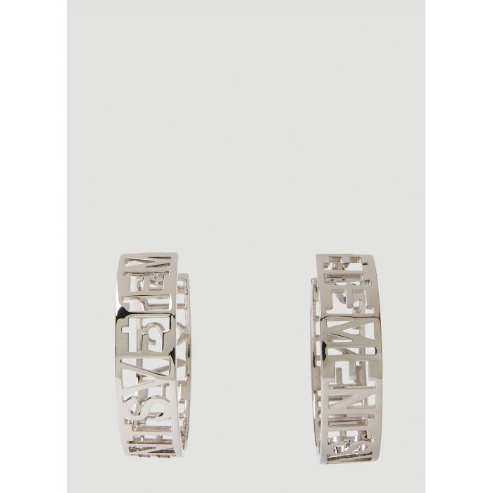 ヴェトモン Vetements 【 Logo Hoop Earrings Women Sil 】 ロゴ フープ イヤリング レディース