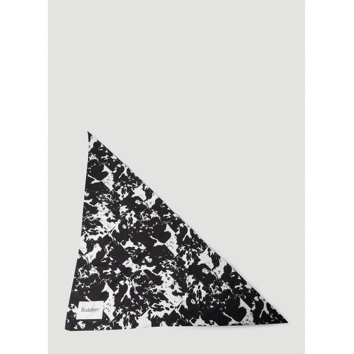 Rodebjer 【 Logo Scarf Women Blk 】 ロゴタイプ えり巻き レディース