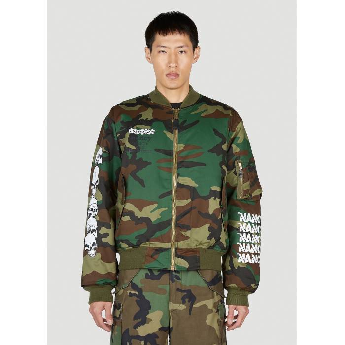 Nancy 【 Camouflage Bomber Jacket Men Grn 】 Jacket 上衣 メンズ コート・ジャケット-メンズファッション