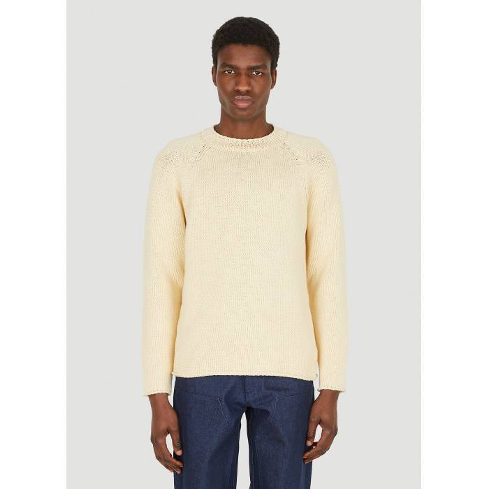Sky High Farm 【 Logo Embroidered Sweater Men Bei 】 ロゴ トレーナー メンズ