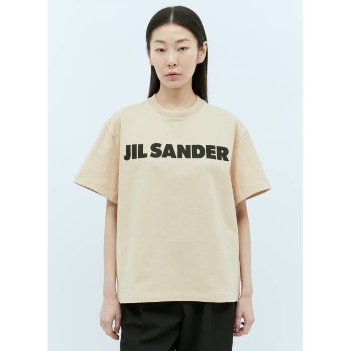 ジルサンダー Jil Sander 【 Logo Print T-Shirt Women Bei 】 ロゴ Tシャツ レディース