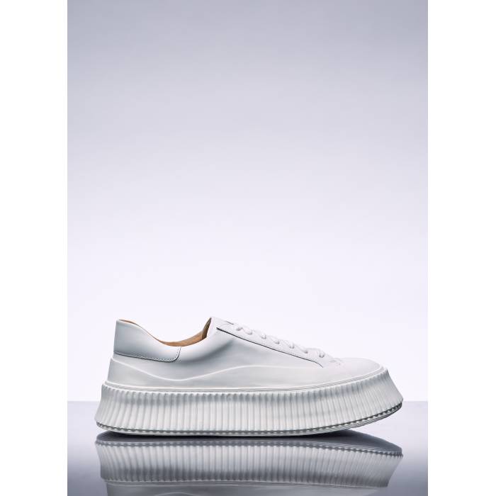 ジルサンダー Jil Sander 【 Leather Sneakers Women Wht 】 なめし革 レディース
