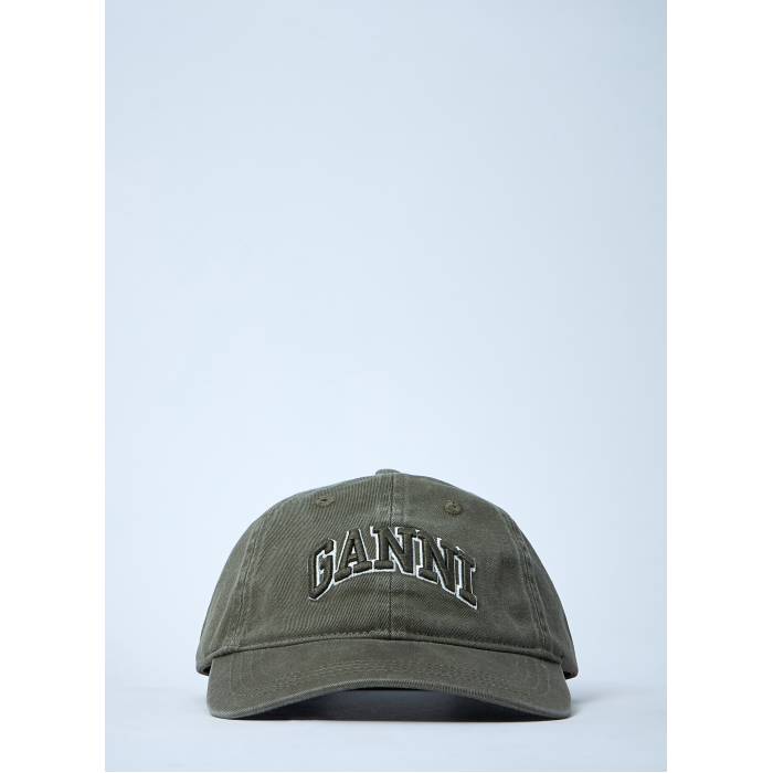 Ganni レオパード ロゴ ボールキャップ/コットンキャップ 豹柄 GANNI ガニー ベースボールキャップ A4259 5801 レディース