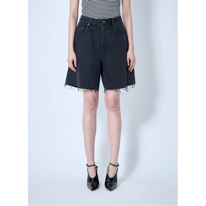 サンローラン Saint Laurent 【 Denim Shorts Women Blk 】 ブーツ レディース|スニケス
