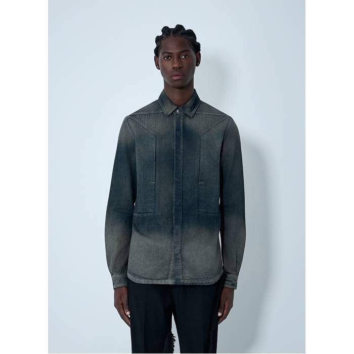 リックオウエンス Rick Owens 【 Fogpocket Shirt Men Blk 】 メンズ