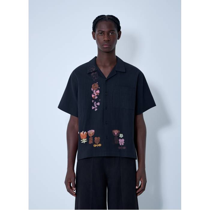 Story Mfg 【 Greetings Shirt Men Blk 】 メンズ