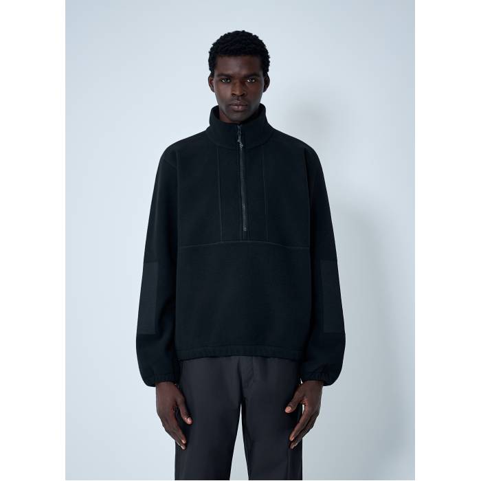 Gr10K 【 Half-Zip Fleece Sweatshirt Men Blk 】 フリース スウェット トレーナー メンズ