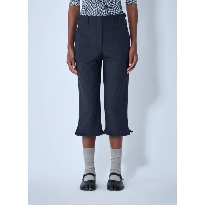 ガニー Ganni 【 Stretch Stripe Capri Pants Women Gry 】 Stripe ストライプ レディース
