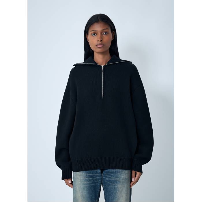 バレンシアガ Balenciaga 【 Zip-Up Sweater Women Blk 】 調教師 レディース