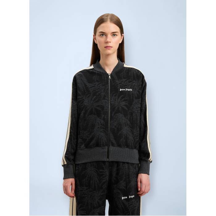 パームエンジェルス Palm Angels 【 Palm Jacquard Track Jacket Women Blk 】 トラック Jacket ジャケット レディース