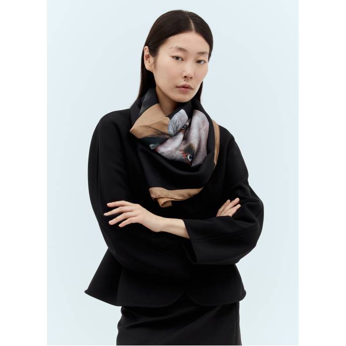 Max Mara 【 Printed Silk Scarf Women Cam 】 スカーフ レディース