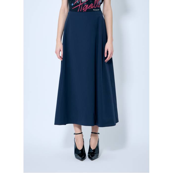 バレンシアガ Balenciaga 【 Cotton Midi Skirt Women Blk 】 レディース
