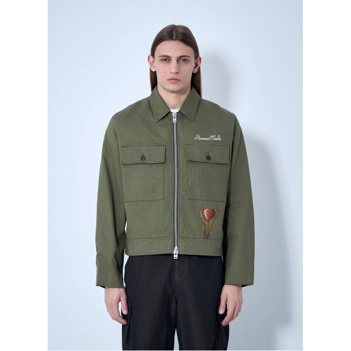 Human Made M 犬刺繍 カバーオール Human Made M 犬刺繍 カバーオール HUMAN MADE 犬刺繍 クロップド