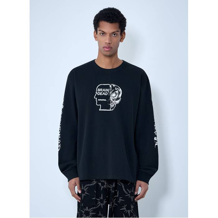 Brain Dead 【 Logo Motif T-Shirt Men Blk 】 ロゴ Tシャツ メンズ