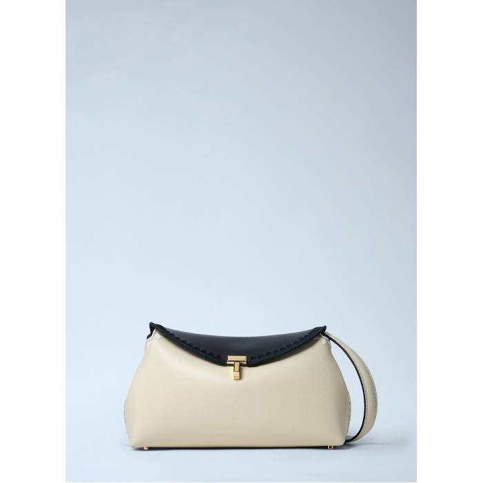 Toteme 【 T-Lock Embroidered Leather Clutch Bag Women Cre 】 なめし革 御徒面子 レディース
