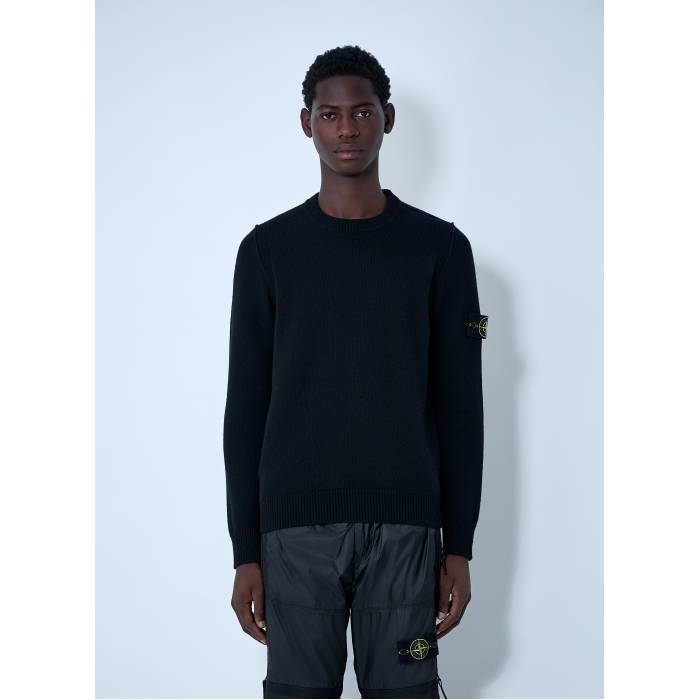 ストーンアイランド Stone Island 【 Wool-Blend Sweater Men Blk 】 トレーナー メンズ