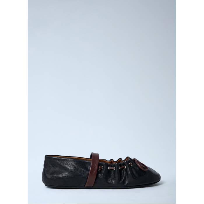 マルニ Marni 【 Leather Flat Shoes Women Brn 】 レザー シューズ 運動靴 レディース