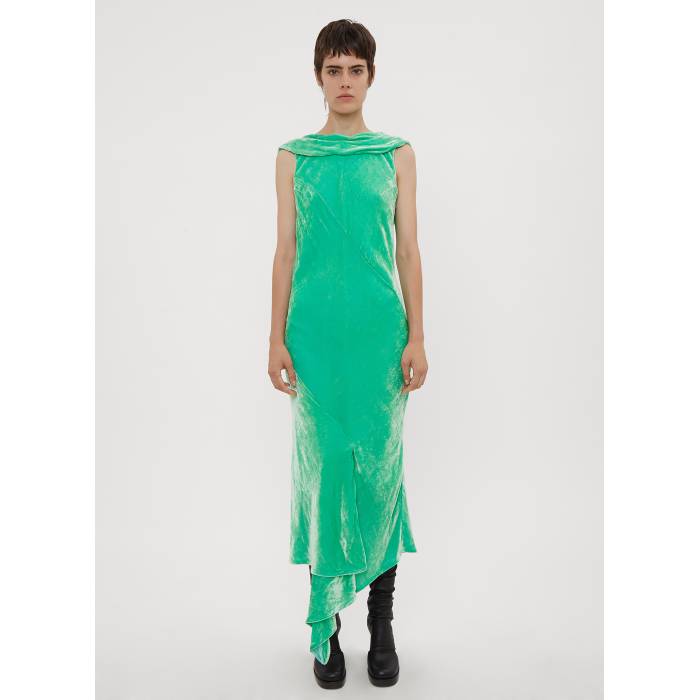Oliver Theyskens 【 Draped Asymetric Bias Cut Dress Women Grn 】 ドレス レディース