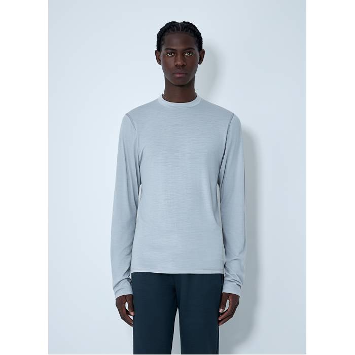 Rier 【 Long Sleeve Crewneck Top Men Gry 】 Sleeve 衣袂 メンズ