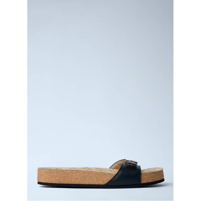バレンシアガ Balenciaga 【 Scholl Strap Flat Sandals Women Blk 】 同盟罷工一回り サンダル レディース