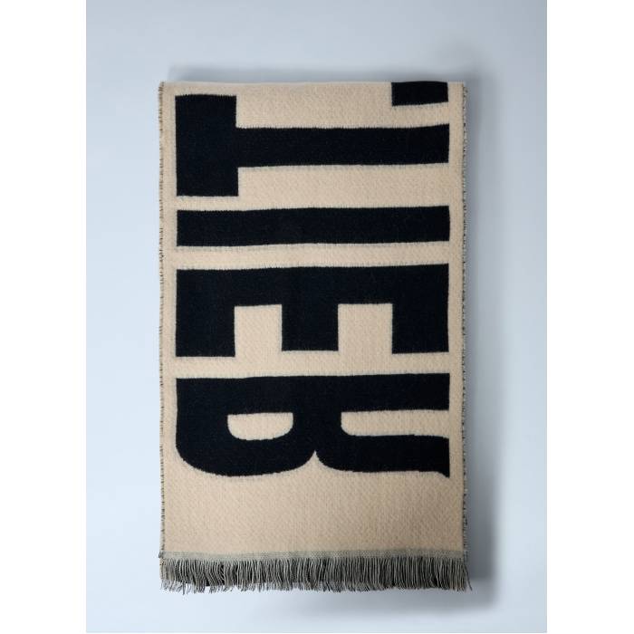 Jean Paul Gaultier 【 Logo Motif Wool Scarf Women Blk 】 ロゴ スカーフ レディース