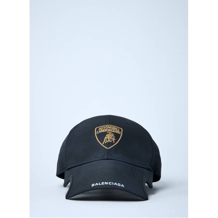 Balenciaga X Lamborghini 【 Logo Motif Baseball Cap Men Blk 】 ロゴタイプ 野球 旗がしら 鳥打ち帽 メンズ
