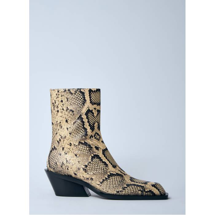 ジルサンダー Jil Sander 【 Snakeskin Embossed Leather Boots Women Bei 】 レザー ブーツ レディース|スニケス