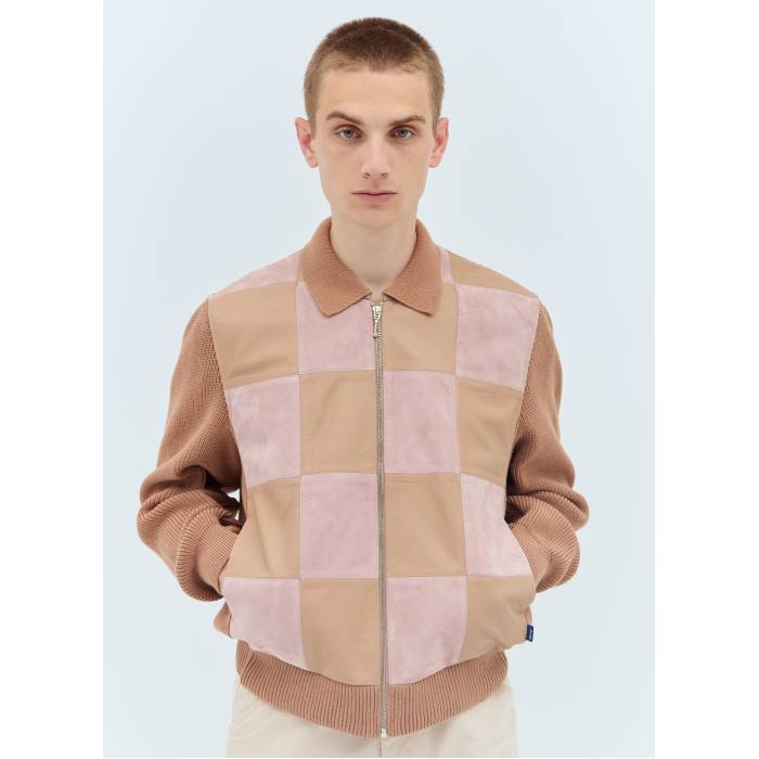 Awake Ny 【 Checkerboard Zip-Front Jacket Men Brn 】 Jacket ジャケット メンズ