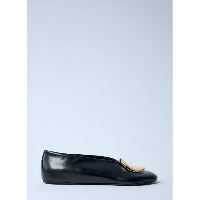 ジルサンダー Jil Sander 【 Leather Ballerina Pumps Women Blk 】 なめし革 女性バレエダンサー レディース