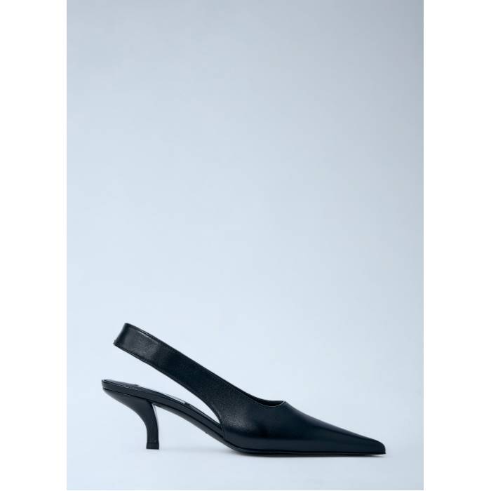 Toteme 【 Classic Leather Slingback Heels Women Blk 】 古典派音楽 なめし革 レディース